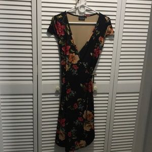 Floral wrap dress